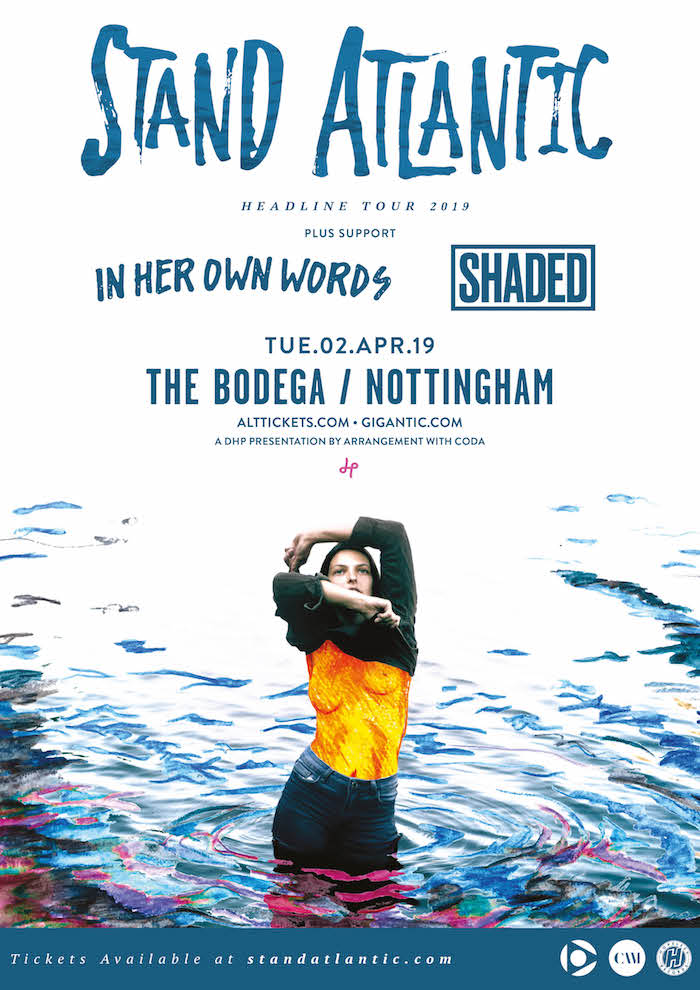 STAND ATLANTIC + IN HER OWN WORDS + SHADED gig poster